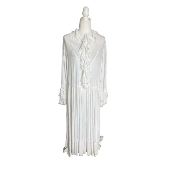 Free People Sweet Darlin' Long Sleeve Maxi Dress- Ivory - Picture 1 of 8